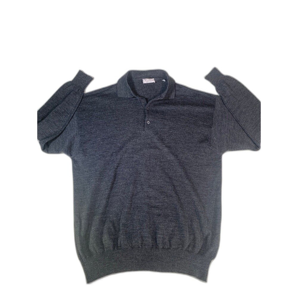 Visitor Italy polo wool blend shirt sweater XL vintage